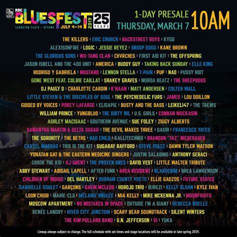 ottawa bluesfest 2024 lineup